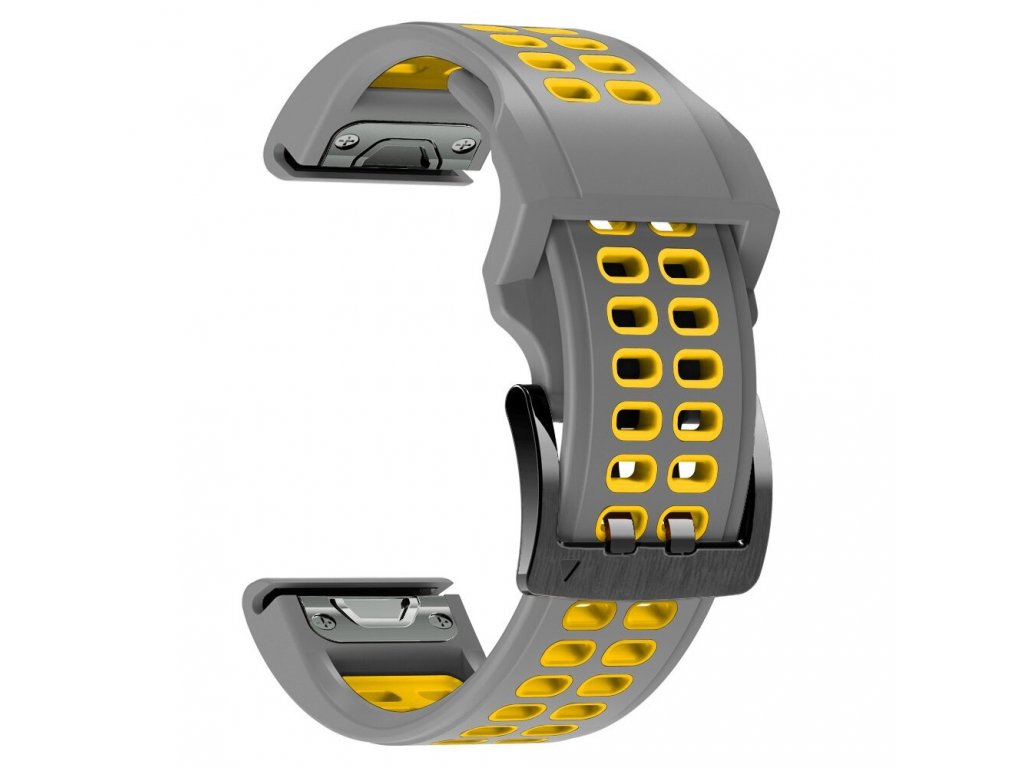Gray Yellow jker 22 26 mm watchband strap for garmin variants 8
