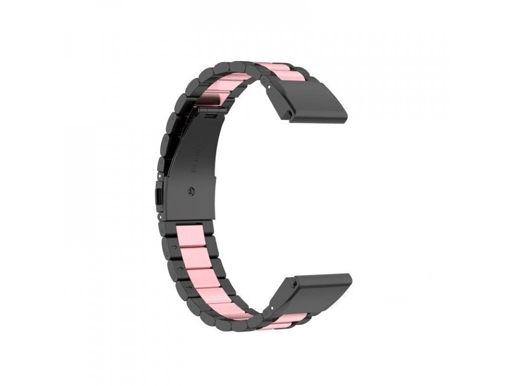 Black Pink stainless steel strap for garmin fenix 7 variants 5