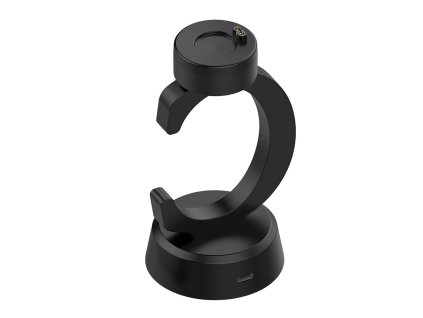 Nabíječka nabíjecí USB kovový dok stojan pro Garmin Fenix 8 a další šedý stříbrný