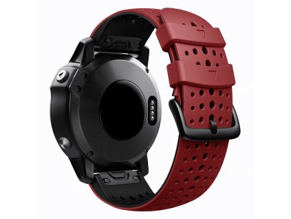 Red black anbest silicone watchband for garmin fen variants 0