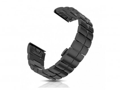 Kovový titanový řemínek pro Garmin Fenix 26 mm černý EASYFIT/QUICKFIT