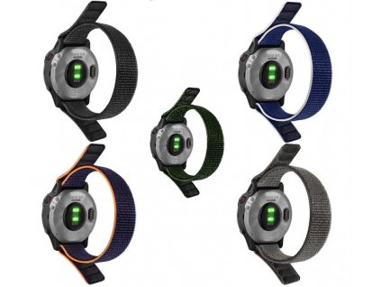 26mm V2 Pratelný nylonový provlékací řemínek pro Garmin Fenix Enduro na suchý zip velcro UltraFit