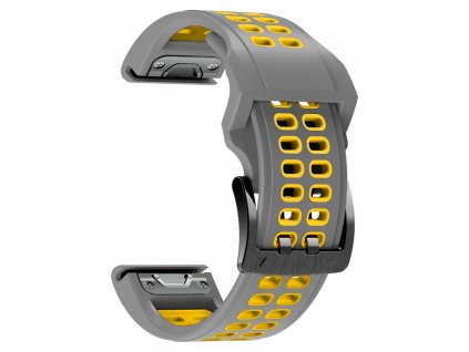 Gray Yellow jker 22 26 mm watchband strap for garmin variants 8