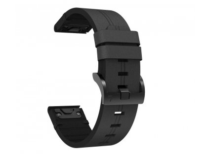 Kožený řemínek STYLE pro Garmin Fenix 20mm černý QuickFit