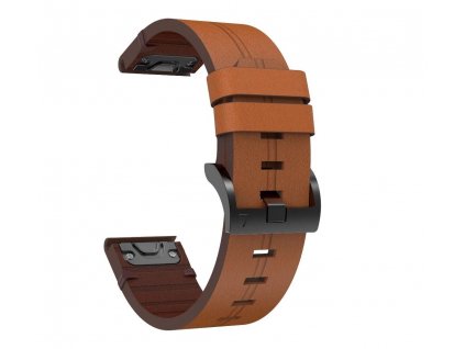 Kožený řemínek STYLE pro Garmin Fenix 20mm hnědý QuickFit