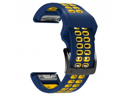 Midnight Blue Yellow jker 22 26 mm watchband strap for garmin variants 9