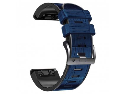 Silicone Leather 2 22 26 mm smart watchband for garmin fenix variants 6