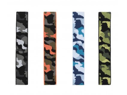 22mm CAMO Pratelný nylonový maskáčový řemínek pro Garmin Fenix Epix 2 PRO na suchý zip velcro UltraFit