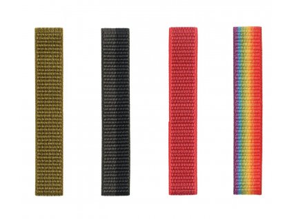 22mm barevný Pratelný nylonový provlékací řemínek pro Garmin Fenix Epix 2 PRO na suchý zip velcro duhový UltraFit