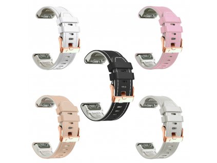 QHKs20mm Champagne Gold Buckle Smart Watch Strap For Garmin Fenix 7S 6S Epix Gen Pro 2