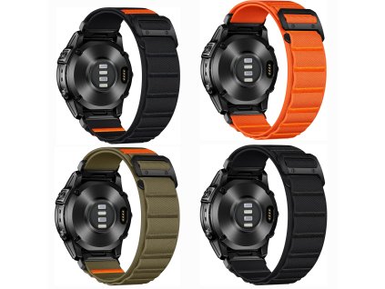 Bandletic ALPINE 26mm nylonový řemínek alpský tah pro Garmin Fenix QuickFit