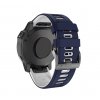 COLOR 26mm silikonový gumový řemínek pro Garmin Fenix modrý/bílý EASYFIT/QUICKFIT