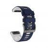 COLOR 26mm silikonový gumový řemínek pro Garmin Fenix modrý/bílý EASYFIT/QUICKFIT