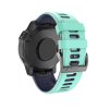 COLOR 26mm silikonový gumový řemínek pro Garmin Fenix tyrkysový/tmavě modrý EASYFIT/QUICKFIT