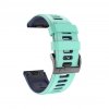 COLOR 22mm silikonový gumový řemínek pro Garmin Fenix tyrkysový/tmavě modrý EASYFIT/QUICKFIT