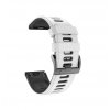 Silikonový gumový řemínek pro Garmin Fenix 5s/6s/7s 20mm COLOR bílý/černýQuickFit