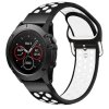 Silikonový gumový řemínek pro Garmin Fenix 26 mm SPORT V2 černý/bílý EASYFIT/QUICKFIT