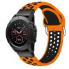 Silikonový gumový řemínek pro Garmin Fenix 22 mm SPORT V2 oranžový/černý EASYFIT/QUICKFIT