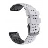 AIR 22mm silikonový gumový řemínek pro Garmin Fenix bílý/černý EASYFIT/QUICKFIT