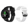 Silikonový gumový řemínek bílý černý pro Garmin Forerunner 45/ Swim 2