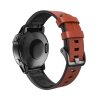Kožený silikonový řemínek COMFORT tmavě hnědý pro Garmin Fenix 26mm EASYFIT/QUICKFIT