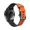 Kožený silikonový řemínek COMFORT světle hnědý pro Garmin Fenix 26mm EASYFIT/QUICKFIT