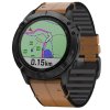 Kožený silikonový řemínek V2 COMFORT světle hnědý pro Garmin Fenix 26mm QuickFit
