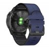 Kožený silikonový řemínek V2 COMFORT modrý pro Garmin Fenix 26mm QuickFit