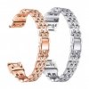 Dámský kovový řemínek L3 s kamínky pro Garmin Fenix 5s/6s/7s 20mm stříbrný černý růžový rose gold QuickFit