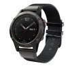 MILAN 22mm ocelový kovový řemínek pro Garmin Fenix Epix hladký Milánský tah černý stříbrný QUICKFIT