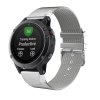 MILAN 22mm ocelový kovový řemínek pro Garmin Fenix Epix hladký Milánský tah černý stříbrný QUICKFIT