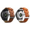 DELUXE PRO 22mm kožený řemínek hnědý pro Garmin Fenix Epix 2 PRO QuickFit