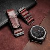 DAVILANE 26mm prošívaný černý hnědý kožený nylonový řemínek Garmin Fenix Tactix QuickFit