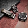 DAVILANE 26mm prošívaný černý hnědý kožený nylonový řemínek Garmin Fenix Tactix QuickFit