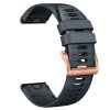 CENTRE ROSE 20mm silikonový řemínek pro Garmin Fenix 5s/6s/7s růžový QuickFit rose gold růžová přezka