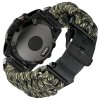 PARACORD 26mm nylonový řemínek pro Garmin Fenix/Tactix černý army green zelený QuickFit