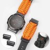 PARACORD 26mm nylonový řemínek pro Garmin Fenix/Tactix černý army green zelený QuickFit
