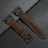 AHIDE kožený řemínek titanové černé upínání řemínek pro Apple Watch Ultra 2 42mm 44mm 45mm 49 mm