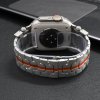 ORANGE MECHA kovový řemínek pro Apple Watch Ultra 2/3 42mm 44mm 45mm 49mm kovový s oranžovou linkou