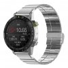 METAL 22mm ocelový kovový řemínek pro Garmin Fenix Epix černý stříbrný QUICKFIT