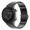 METAL 22mm ocelový kovový řemínek pro Garmin Fenix Epix černý stříbrný QUICKFIT
