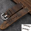 HANDMADE 22mm prošívaný hnědý kožený řemínek Garmin Fenix Epix 2 QuickFit
