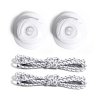 umVYCotton Wire Swivel Automatic Buckle Rope Sneaker ShoeLaces for Adult No Tie Shoe Laces Quick Lock