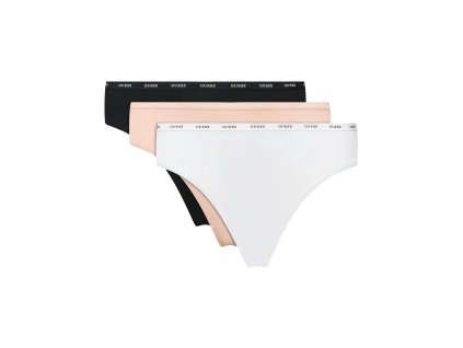 Dámské kalhotky Guess O3BG15 K6YW1 F68S RŮŽOVÁ BÍLÁ ČERNÁ COM