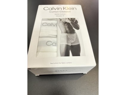 CALVIN KLEIN pánské boxerky 3-pack Bavlna - Stretch Trunk White U2662G-100