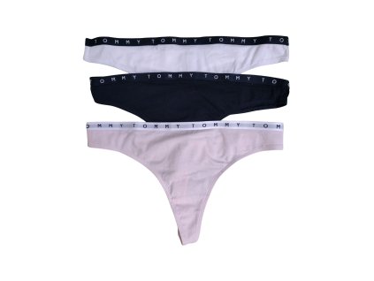 eng pl Stringi damskie Womans Thong Tommy Hilfiger XW0XW02502 0VJ THONG WHITE DESERT SKY PA 3 PACK 25765 1