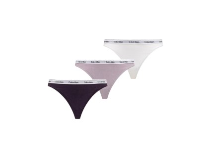 eng pl Stringi damskie Womens thong Calvin Klein 000QD5209E QA7 NIGHTSHADE LILAC SUGAR WHITE 23782 1