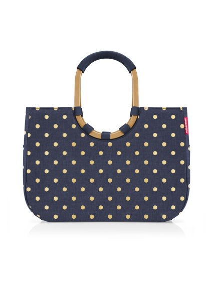 Nákupná taška Reisenthel Loopshopper L Frame Metallic dots blue
