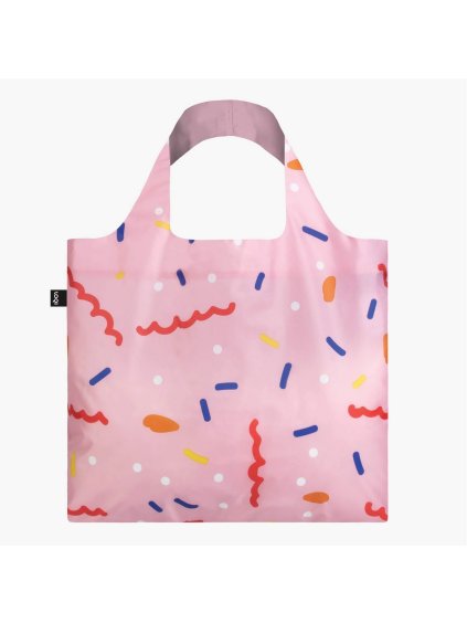 Skladacia nákupná taška LOQI CÉLESTE WALLAERT Confetti