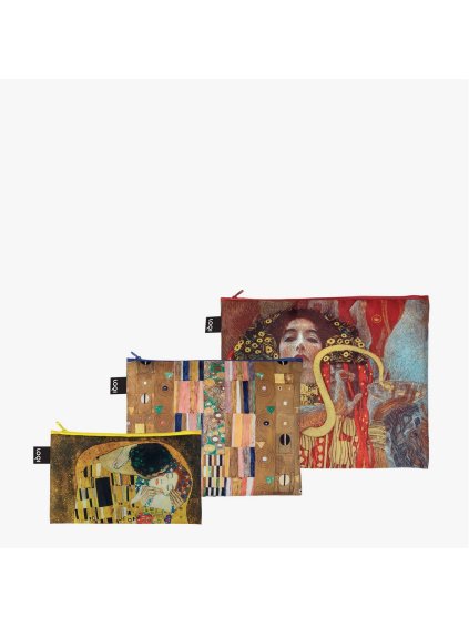 Taštičky na zips 3 ks LOQI GUSTAV KLIMT